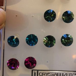 New Crystallized Swarovski earrings with butterfly back Made in France. Price Ea